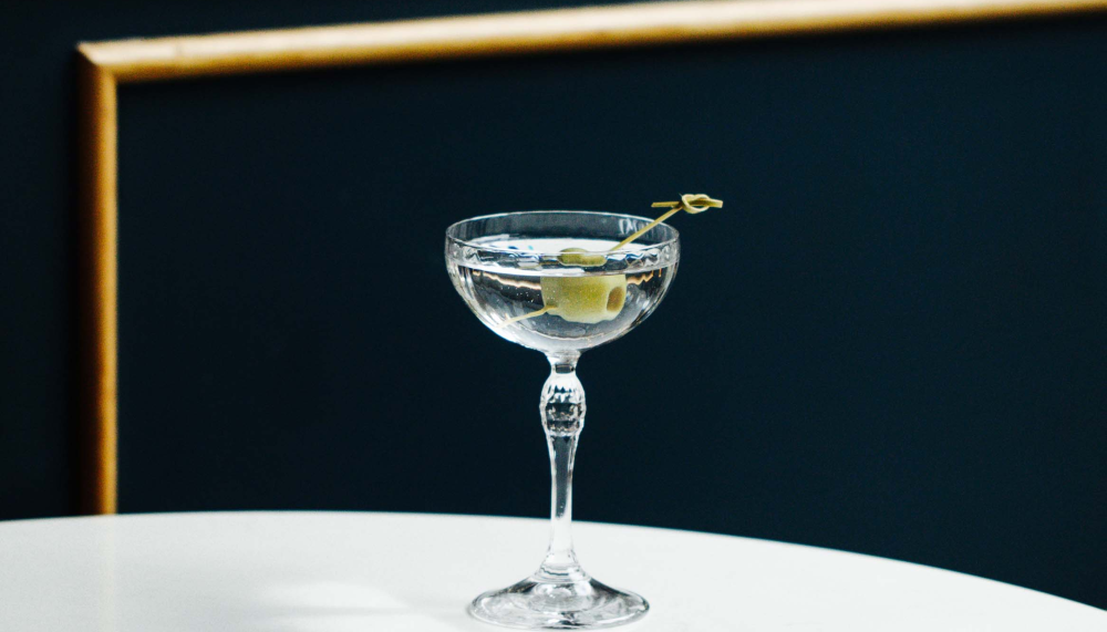 A martini on a table at Viceroy Chicago