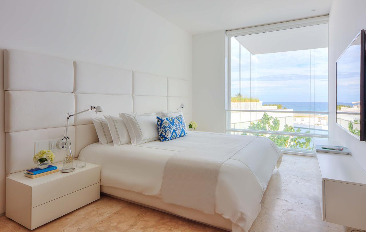 los cabos waterside villa king sized bed in primary bedroom