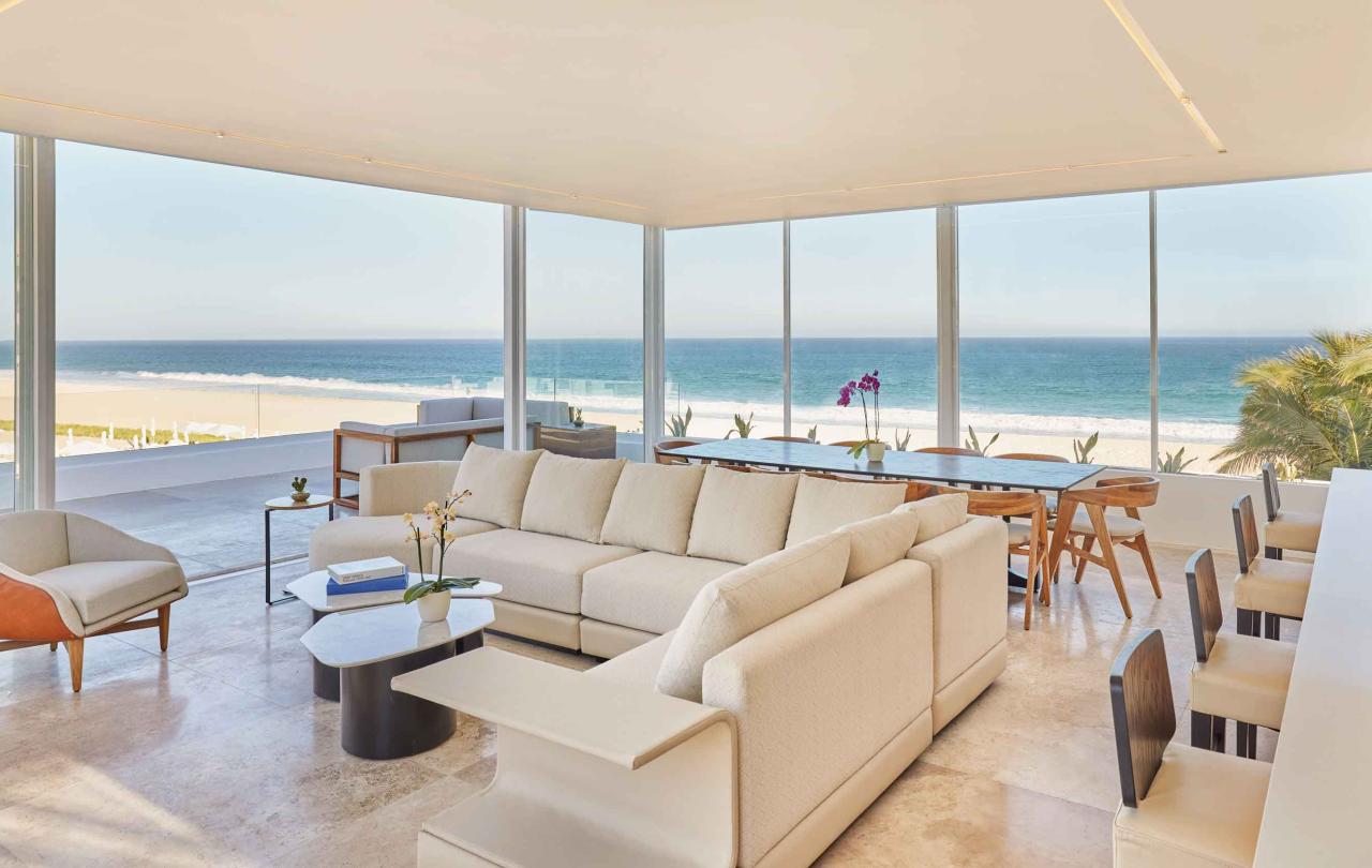 los cabos five ocean front ville living room with sofa
