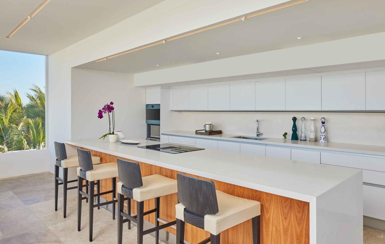 los cabos ocean front villa kitchen island