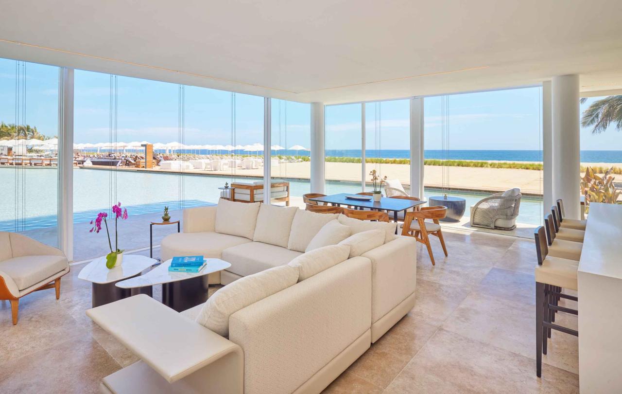 los cabos sofa and dining area