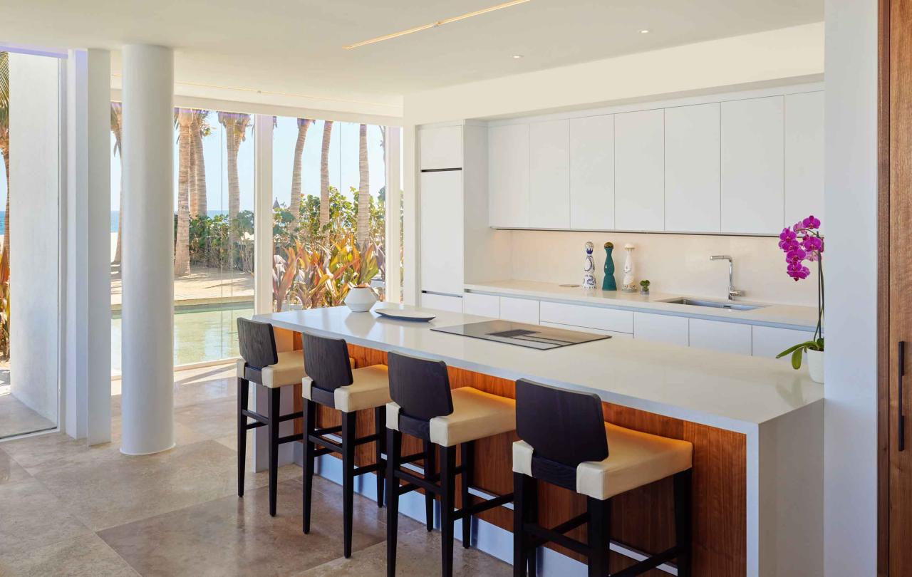 los cabos ocean front villa kitchen island