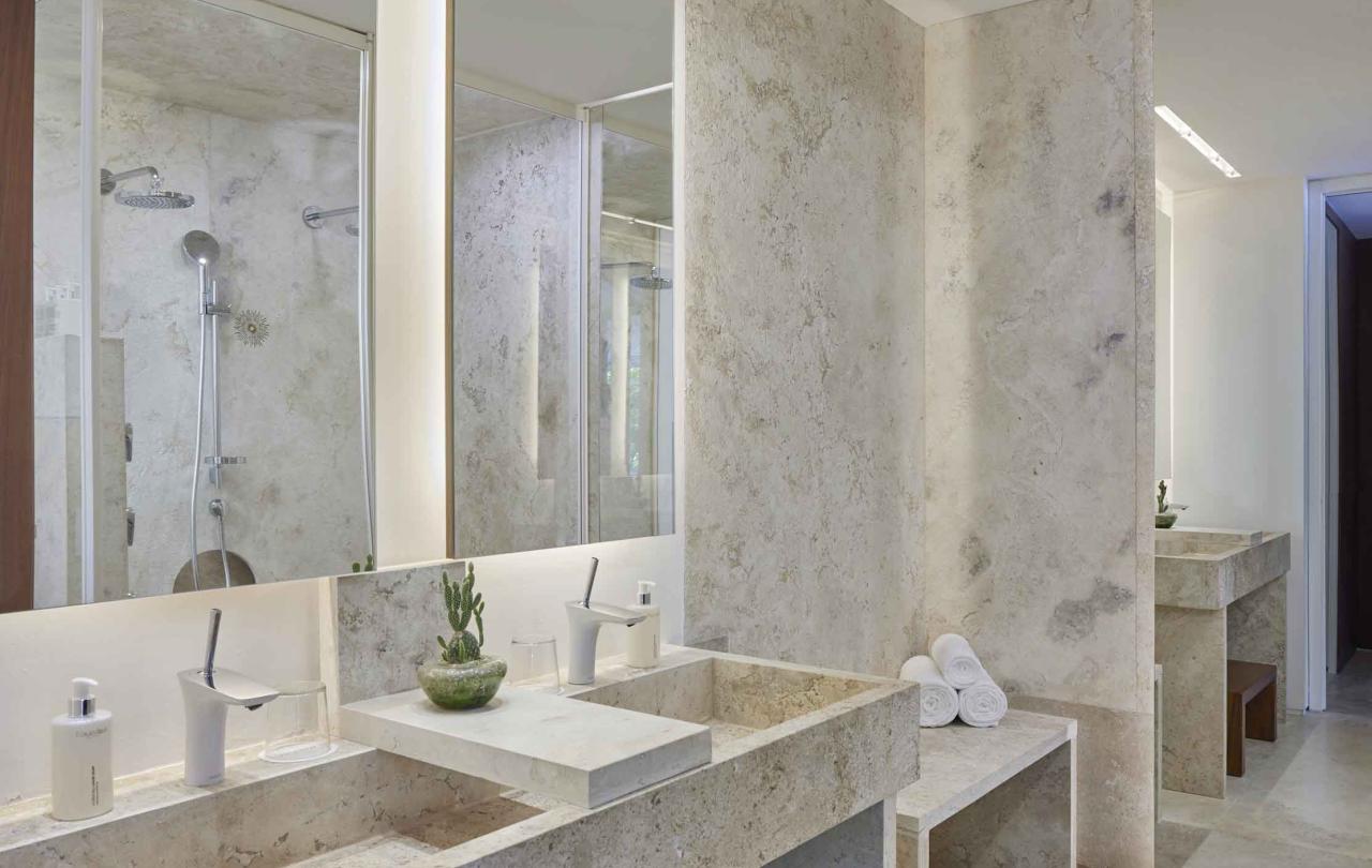 lso cabos bathroom with two sinks in three bedroom casita