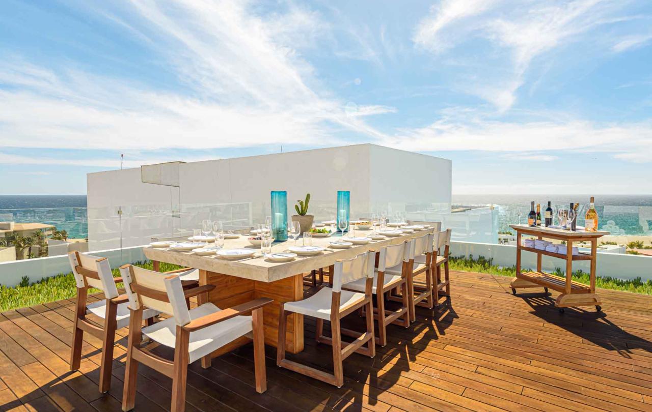 los cabos ocean view penthouse outdoor dining area