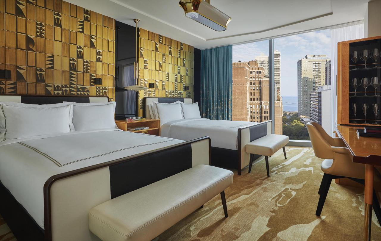 interior view of Deluxe room at Viceroy Chicago