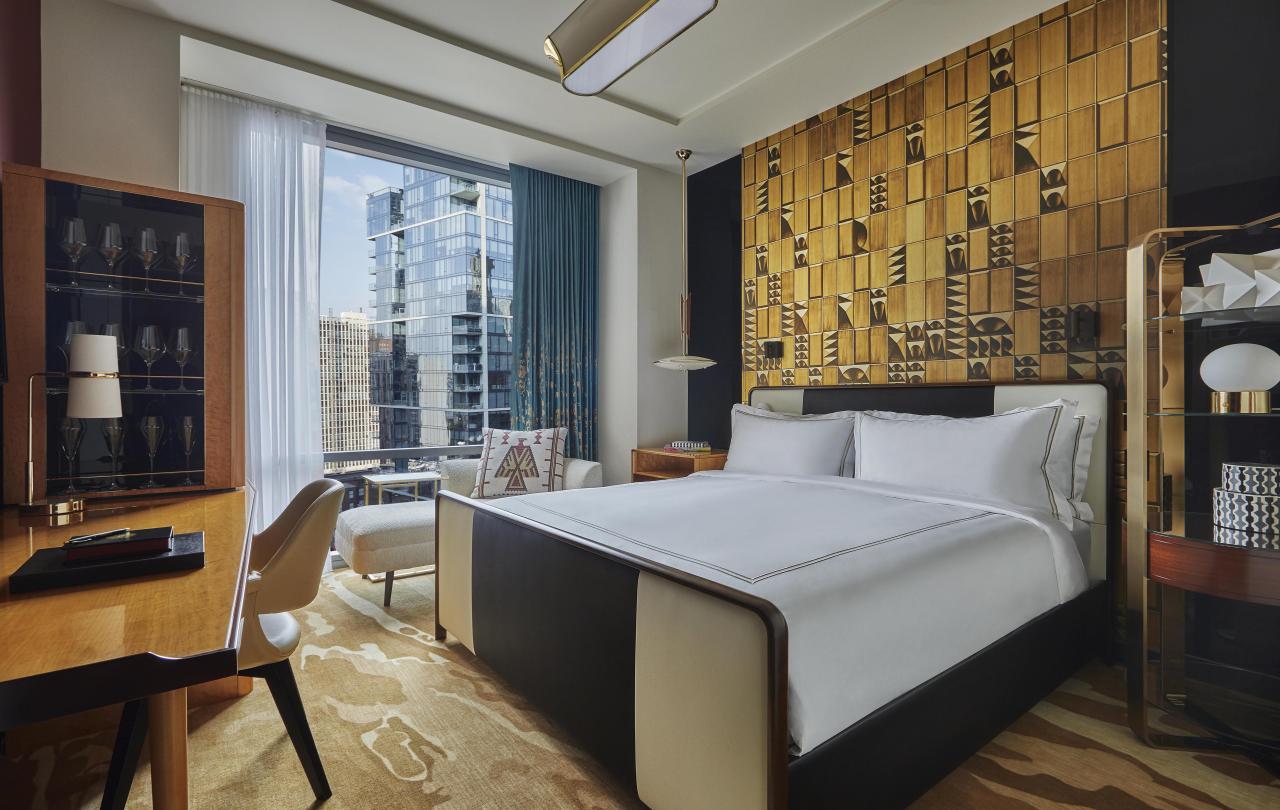 interior view of superior room at Viceroy Chicago