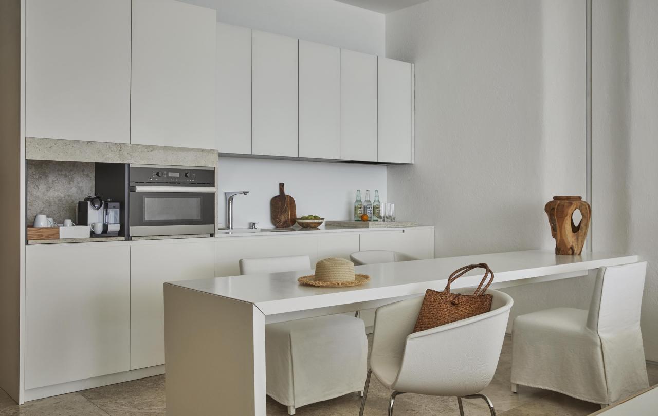 kitchen area in two bedroom suite