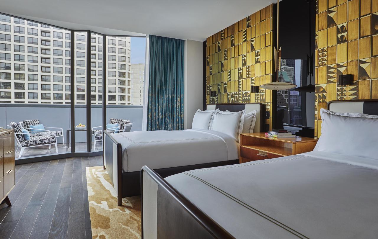 Bedroom with two queen beds