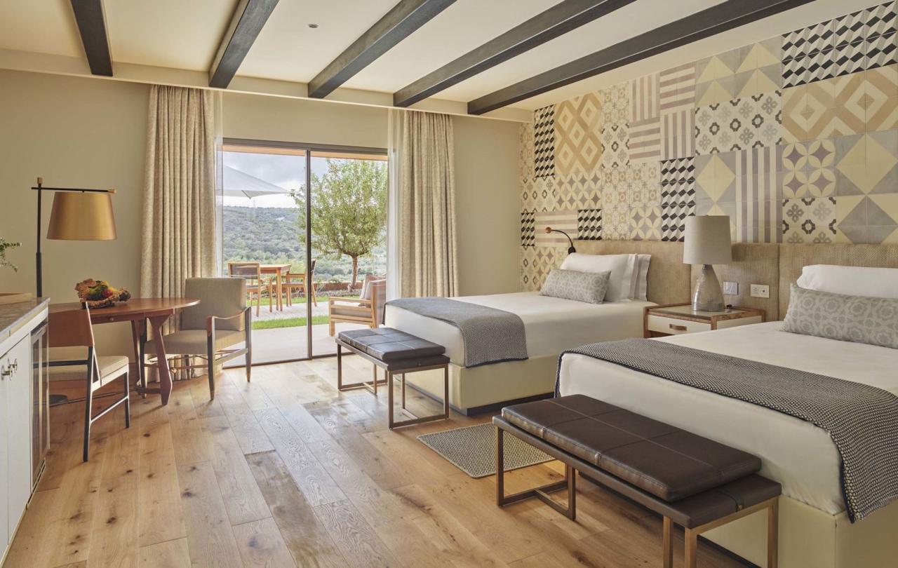 Two Queen beds in a deluxe queen room at Viceroy Ombria Algarve