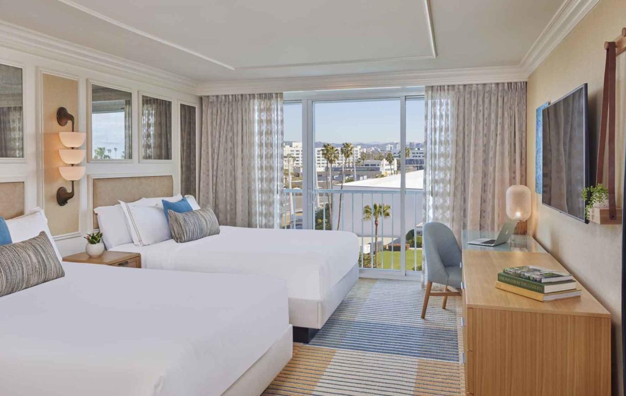 in a pool view two queens room at Viceroy Santa Monica