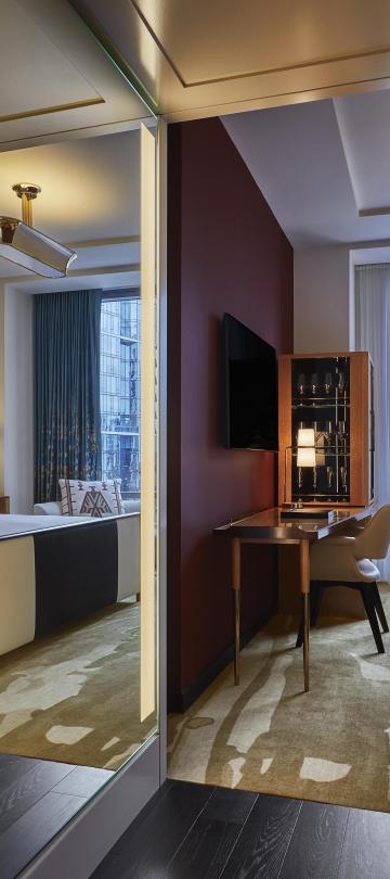 interior view of entry to Superior Room at Viceroy Chiacago