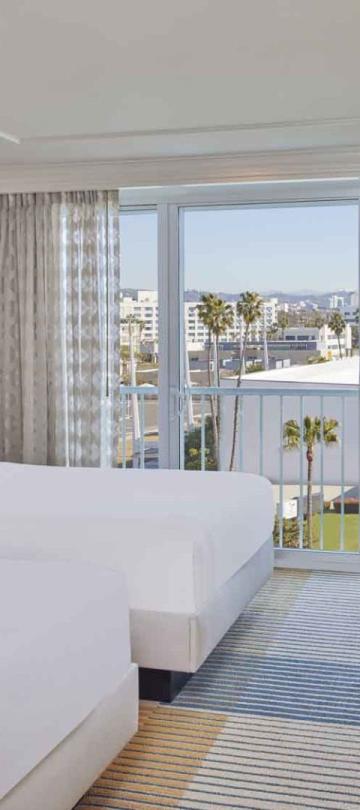 in a pool view two queens room at Viceroy Santa Monica
