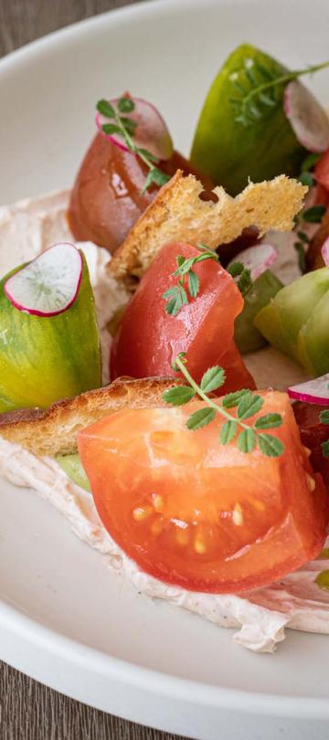 Tomato salad at Saltwood Restaurant