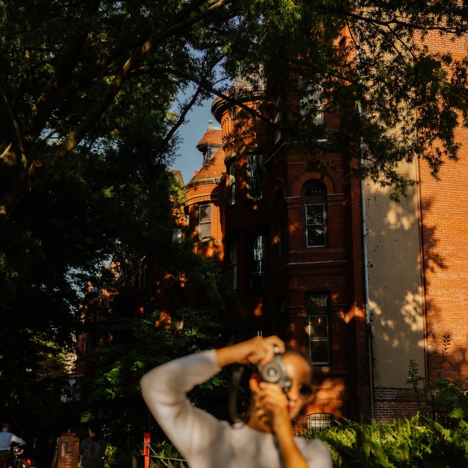 woman taking a photo