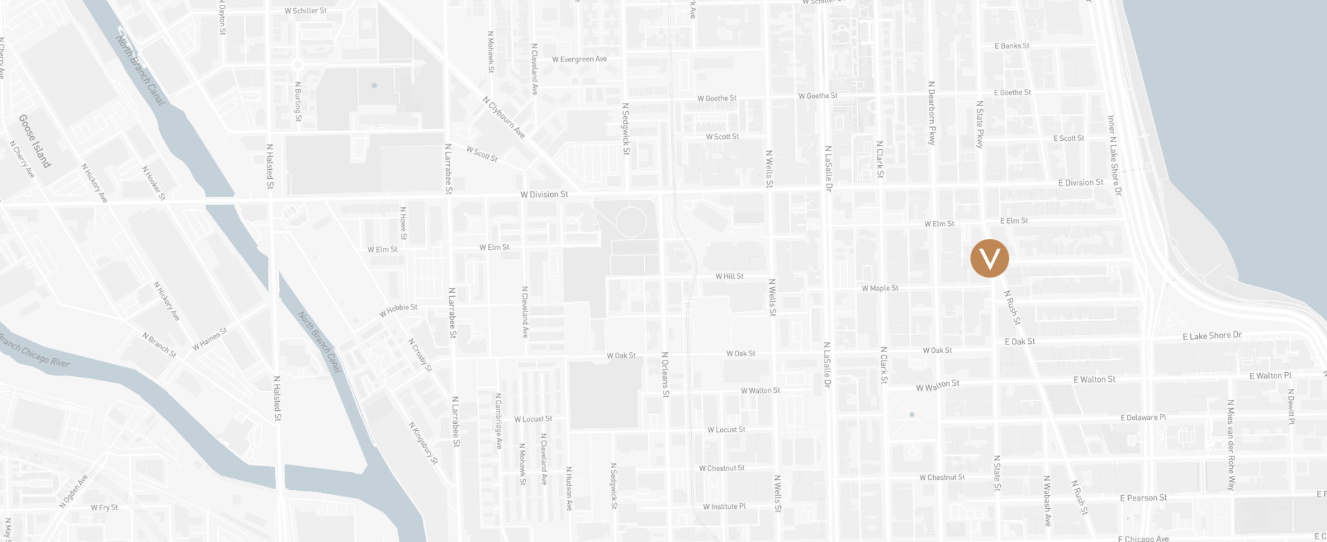 map of chicago hotel with location