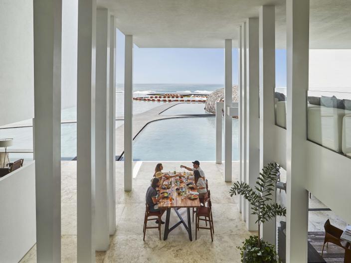 Outdoor diners at Casero restaurant, at Viceroy Los Cabos